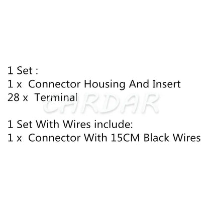 28 Pin Auto Parts Car Small Power Low Current Electrical Connector Automotive Wire Cable Unsealed Socket