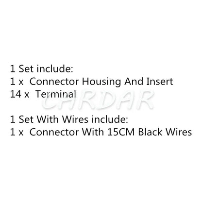 Conector Eléctrico de Cableado Automotriz de 14 Pines 929504-5 con Terminales para VW Audi