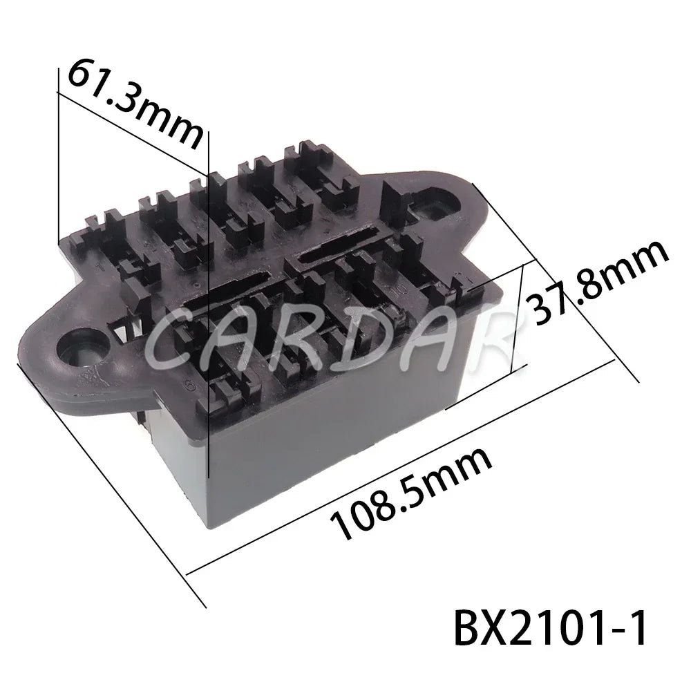 9/10/14 Way Standard Blade Fuse Holder Block Plastic Cover with Terminals for Car Automobile Auto Trike