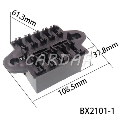 9/10/14 Way Standard Blade Fuse Holder Block Plastic Cover with Terminals for Car Automobile Auto Trike