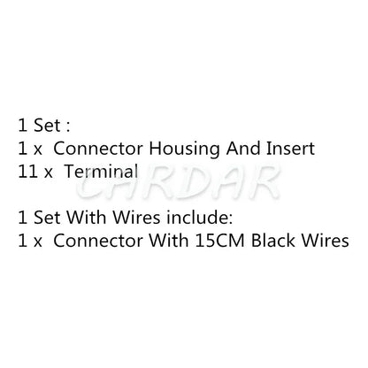11 Pin 2.8 Series 144521-4 Automobile Wiring Terminal Unsealed Plastic Housing Electrical Socket