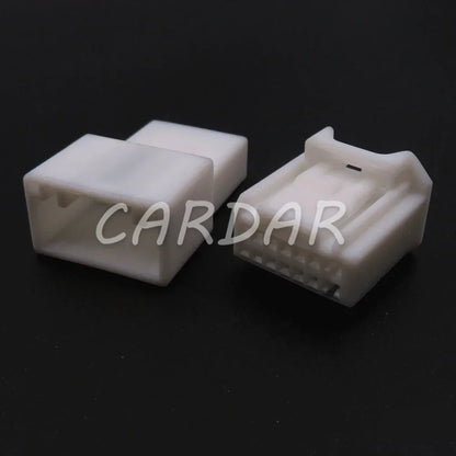 14 Pin White Connector Miniature Auto Male Female Docking Wiring Socket Car Electric Cable Harness Composite Plug