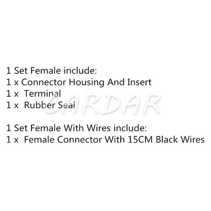 1 Pin 2.8 Series Auto Sealed Plug Automotive Plastic Housing Socket Wiring Terminal Waterproof Connector