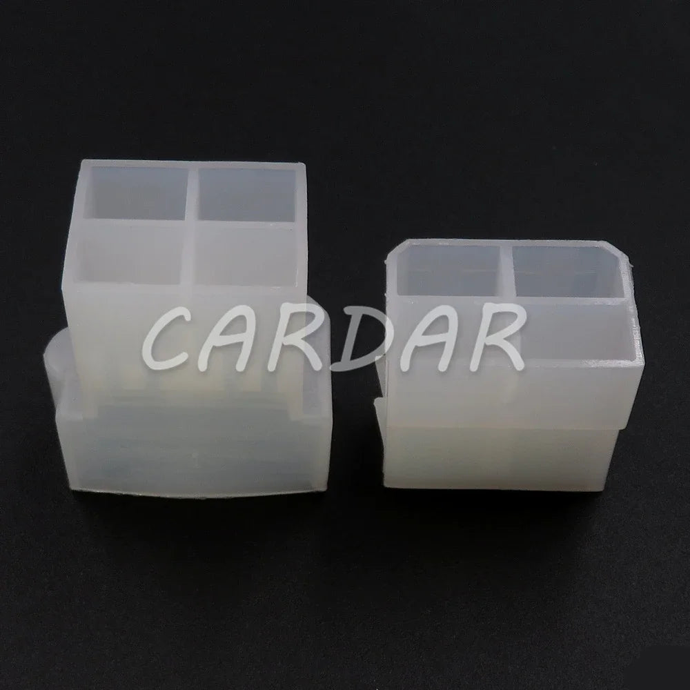 4 Pin 6.3 Series White Auto Connector High Current Oxygen Sensor Wiring Socket Female Male Adapter 180900
