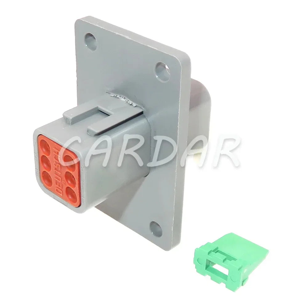 1 Set 6 Pin DT04-6P-L012 DT06-6S Auto Wiring Terminal Sealed Socket Car Wire Waterproof Connector With Flange