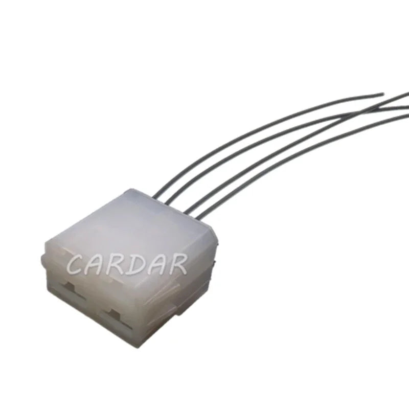4 Pin 6.3 Series White Auto Connector High Current Oxygen Sensor Wiring Socket Female Male Adapter 180900
