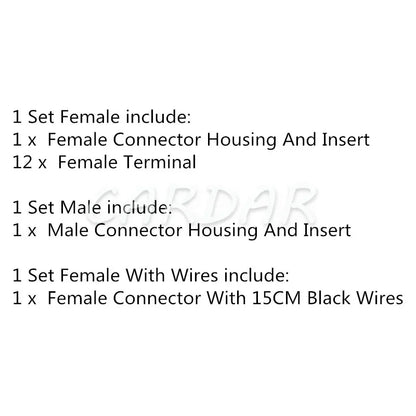 12 Pin 1 Series Unsealed Socket MX23A12XF1 Auto Electric Wiring Connector MX23A12SF1 Car Male Female Docking Plug