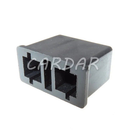 2 Pin 6.3mm Series Black Automotive Connector With Termianls For Car Wiring Harness Socket