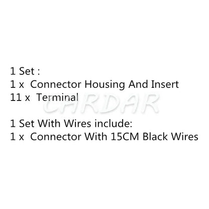 11 Pin 2.2 Series 7283-1214 Automotive Replacement Connector Car Plastic Housing Unsealed Wire Socket