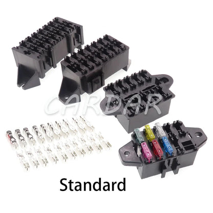 9/10/14 Way Standard Blade Fuse Holder Block Plastic Cover with Terminals for Car Automobile Auto Trike