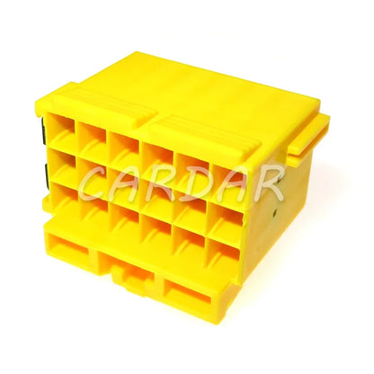 18 Pin 967634-1 Car Power Amplifier Cable Socket 1-967624-4 Yellow Automotive Plastic Housing Unsealed Connector