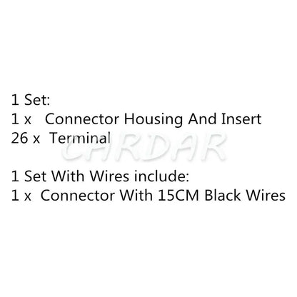 26 Pin Automobile Low Power Composite Connector Car Unsealed Plug With Terminal Auto Accessories