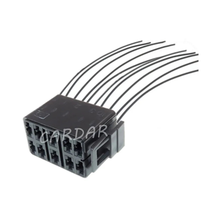 10 Pin 6.3 Series Automobile Large Current Unsealed Socket With Terminal Car Electric Wire Cable Connector