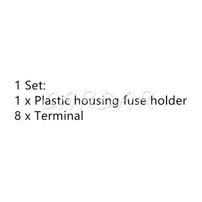 4 Way Black Standard Automotive Circuit Controller Box Medium Relay Fuse Box Assembly Car Insurance Fuse Holder