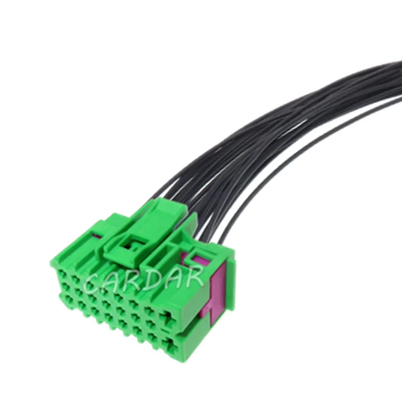 23 Pin Green Auto Computer Central Control Plug Car Plastic Housing Unsealed Electrical Composite Socket 1J0962623B