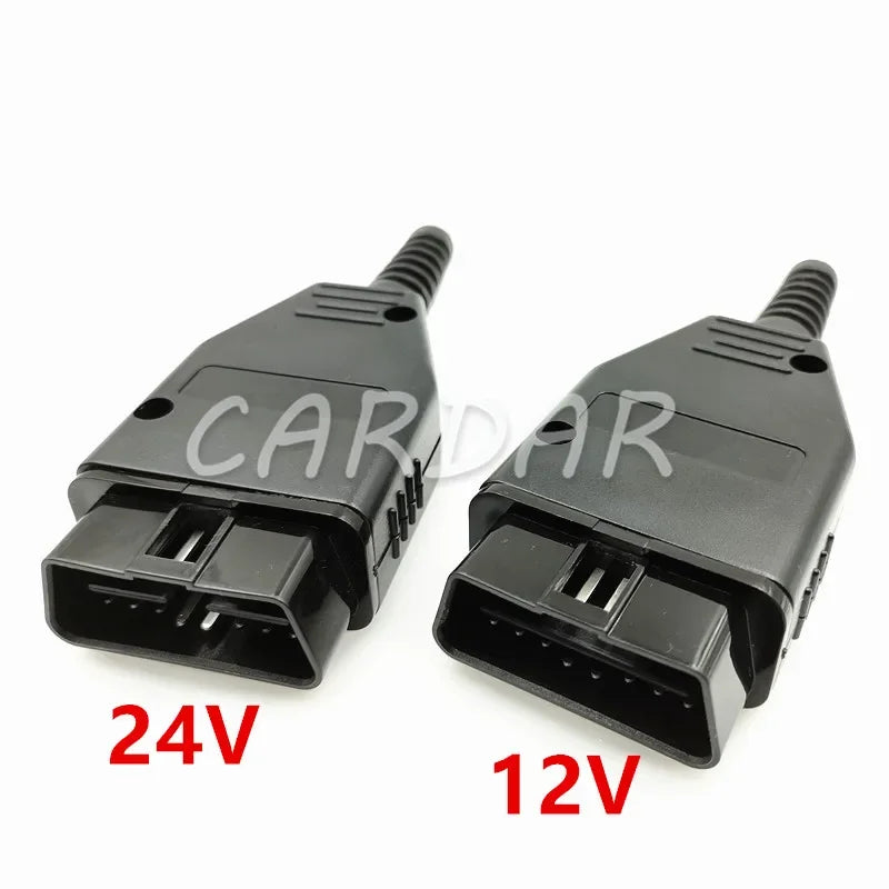 Universal OBDII 16 Pin/Way OBD2 OBD 2 Automotive Connector Plug OBD-II Socket