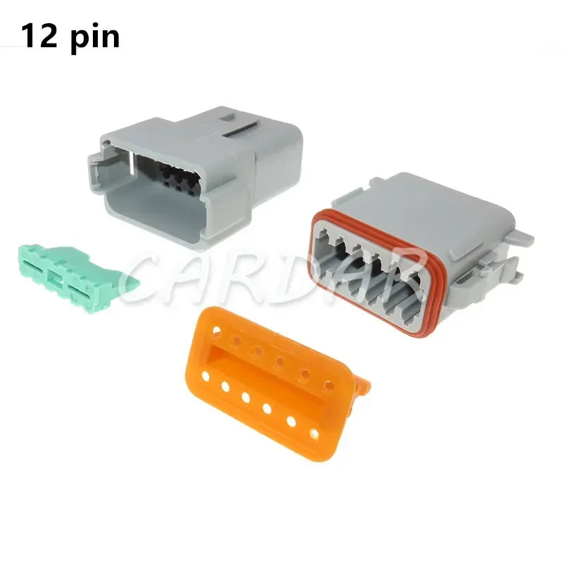 Deutsch DT 2 3 4 6 8 12 Pin Waterproof Connector Electrical Wire Socket 22-16AWG For Car Bus Motor Truck Engine Gearbox