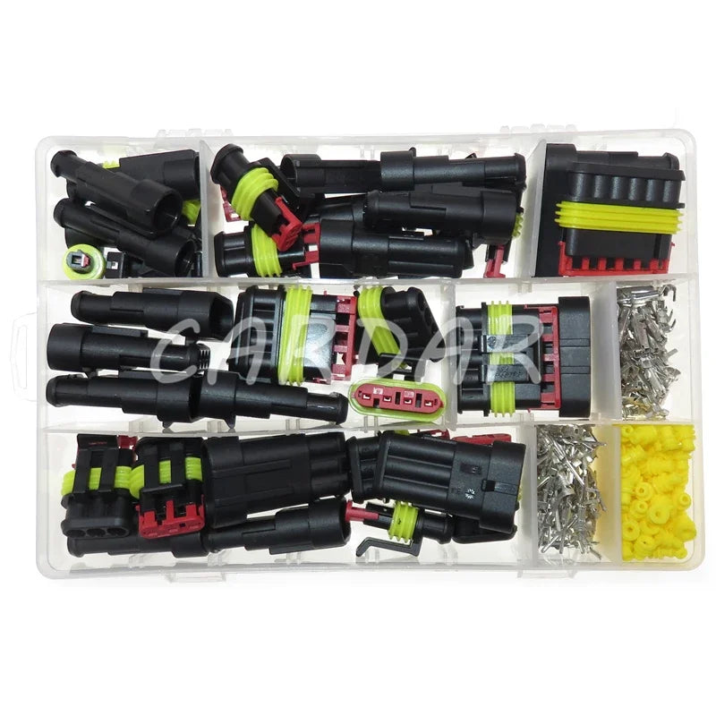 1 2 3 4 5 6P AMP Superseal Auto HID Waterproof Wiring Socket Automobile Electric Cable Harness Connector Sealed Adapter