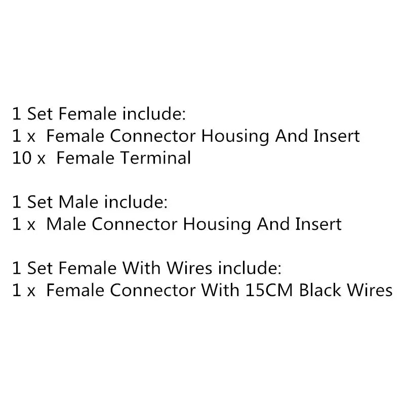 10 Pin Automotive PCB Connector Auto Electrical Wire Sockets