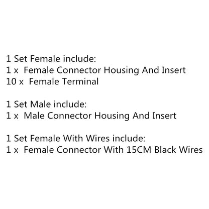 10 Pin Automotive PCB Connector Auto Electrical Wire Sockets
