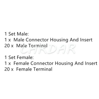 20 Pin Universal Mini ISO Radio Socket ISO Adapter Connector Car Radio Connectors Wiring Plug For Cars VW Audi Skoda