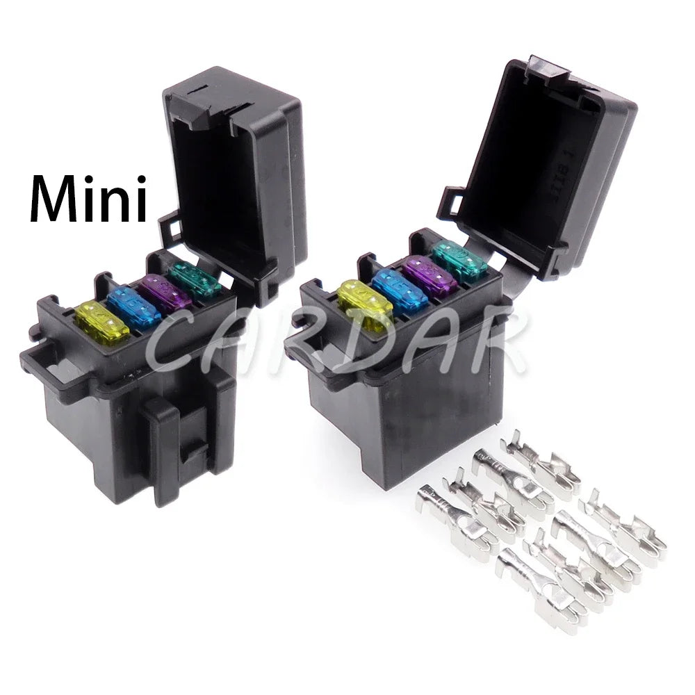 4 Way BX2047C-1 BX2047C-2 Micro In-line InLine Fuse Holders Without Fuses Mini Blade Type Fuse Holder
