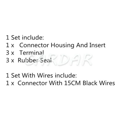 3 pines 2 series 6189-0928 Conector eléctrico automotriz Carcasa de plástico Socket impermeable Accesorios de repuesto para coche