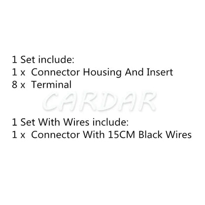 8 Pin 2.8 Series Auto Wiring Socket 12064998 12064999 Automobile Plastic Housing Unsealed Connector