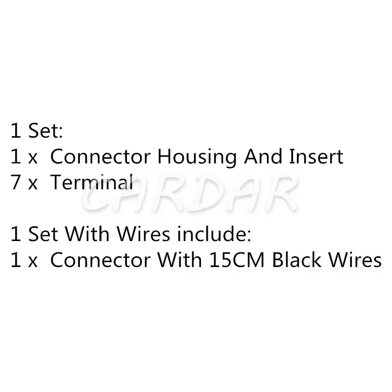 7 Pin 6.3 9.5 Series Black Auto Electrical Composite Connector Car Unsealed Wiring Socket With Terminal