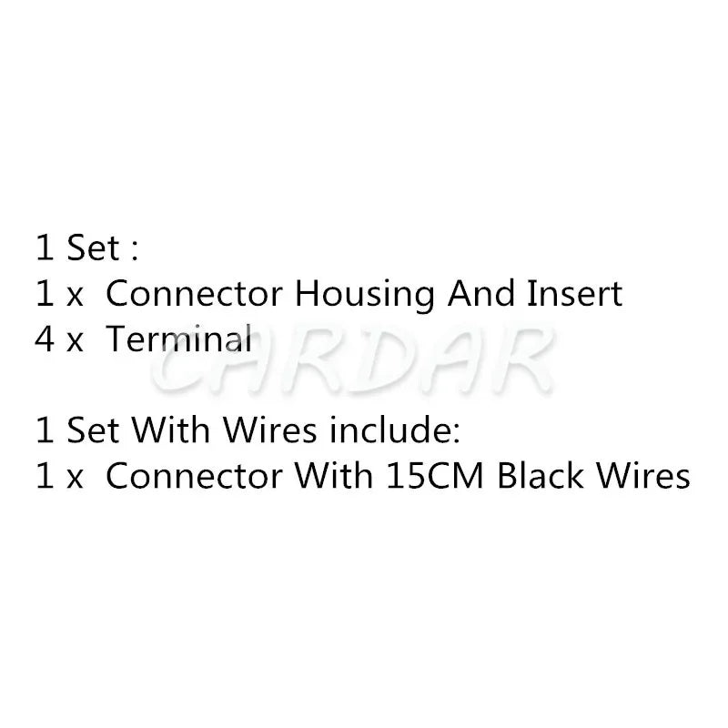 4 Pin 6.3 Series 180900 Automobile Oxygen Sensor High Current Wire Harness Unsealed Socket