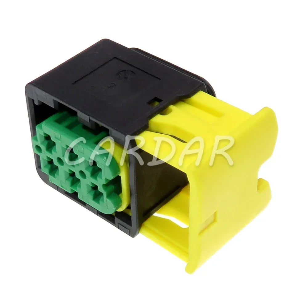 6 Pin 3.5 Series 3-1418437-1 Auto Plastic Housing Socket Green Car Wire Cable Harness Connector