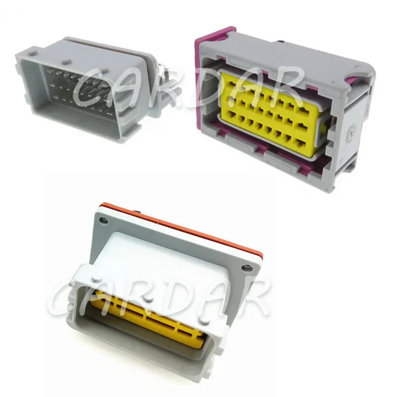 24 Pin FCI 211PC249S8005 HCCPHPE24BGYB90F Automotive ECU Connector PCB Socket Grey Plug For Cars Auto Parts