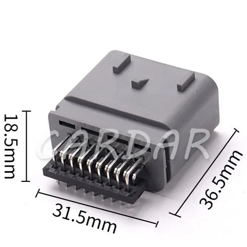 18 Pin 1488533-6 Auto Air Flow Meter Plug Car Radar Cable Connector Gray Wire Socket With Terminals