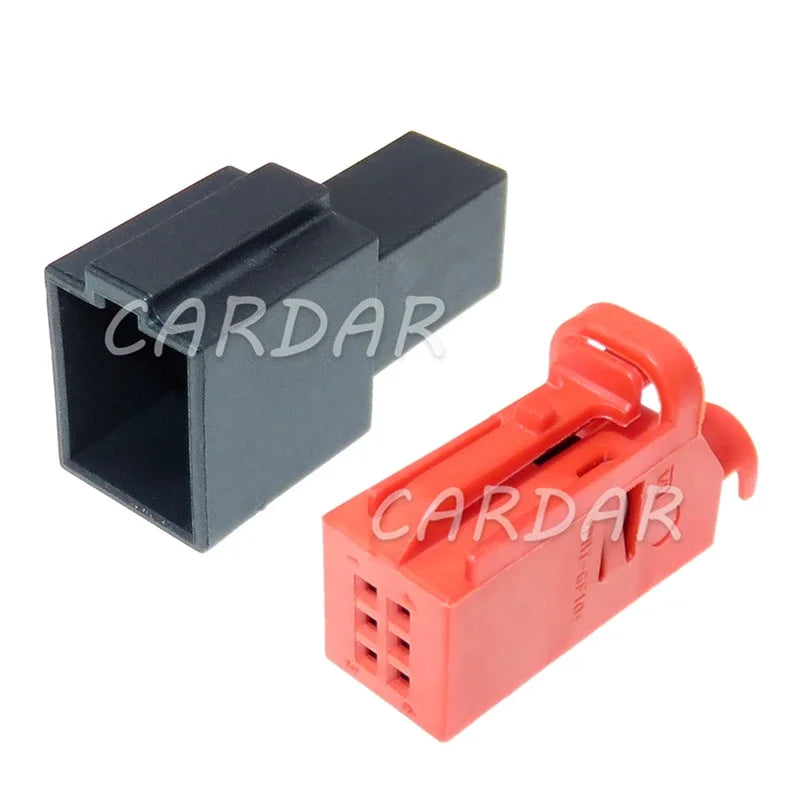 6 Pin 4D0 971 636B 1534121-3 4D0971636B Red Car Tire Pressure Alarm Wiring Harness Unsealed Socket