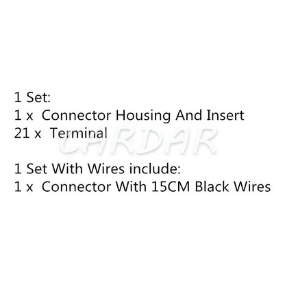 21 Pines 1-967625-3 967635-1 Conector Automotriz Enchufe de Cable Eléctrico con Terminales