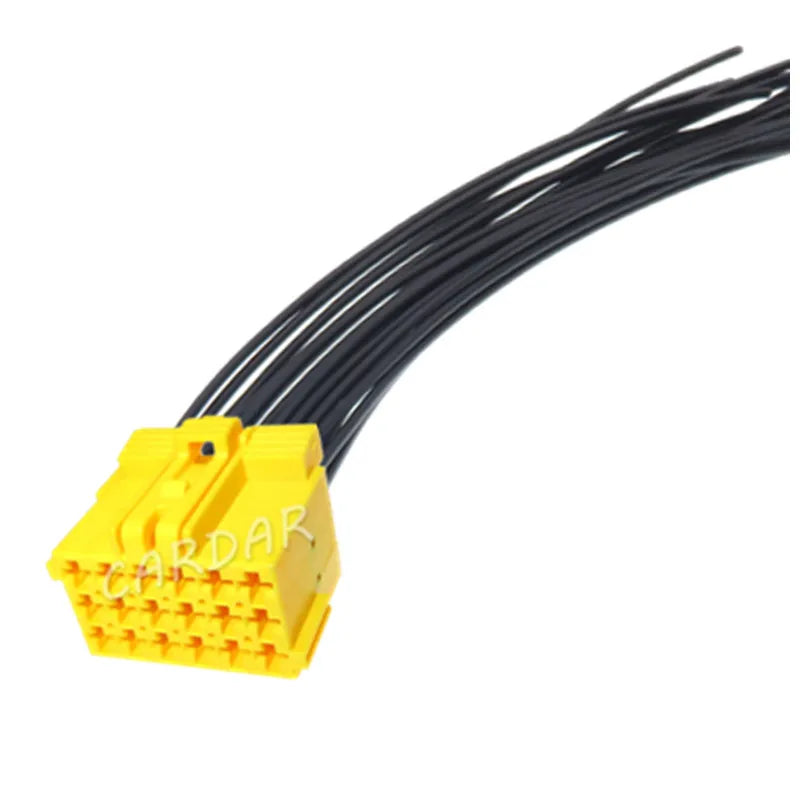 18 Pin 967634-1 Car Power Amplifier Cable Socket 1-967624-4 Yellow Automotive Plastic Housing Unsealed Connector