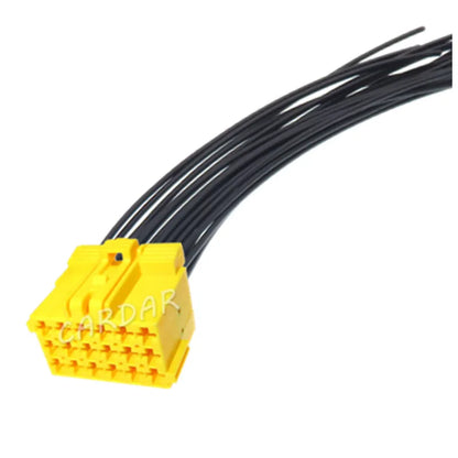 18 Pin 967634-1 Car Power Amplifier Cable Socket 1-967624-4 Yellow Automotive Plastic Housing Unsealed Connector