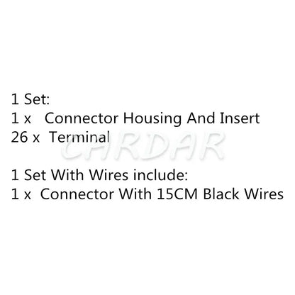 26 Pin Car Composite Connector Auto Modification Plug Accessories MG611336 Automobile Wire Cable Unsealed Socket