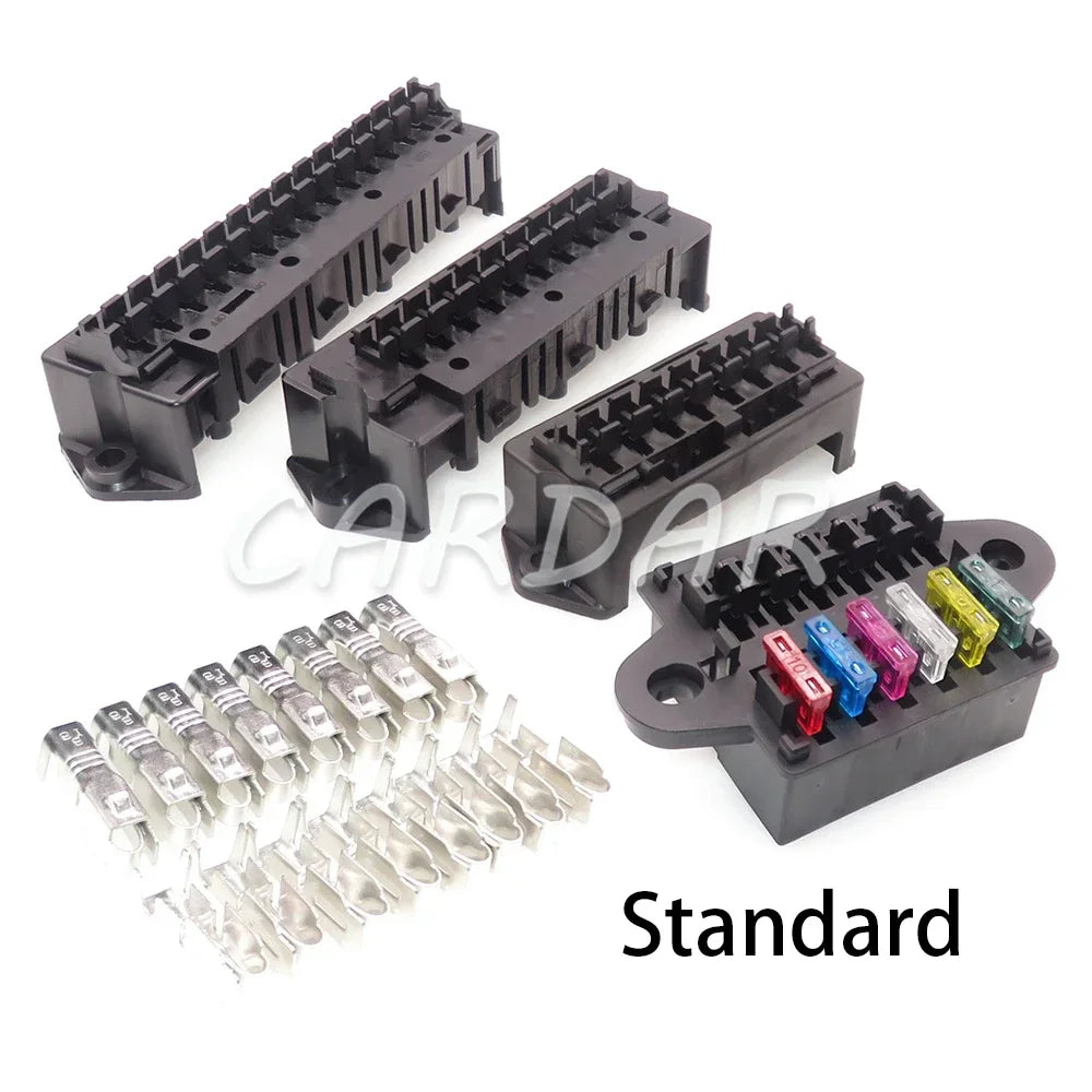 8/10/12/15 Way Standard Automobile Circuit Controller Box with Crimp Terminal Middle Car Blade Fuse Holder
