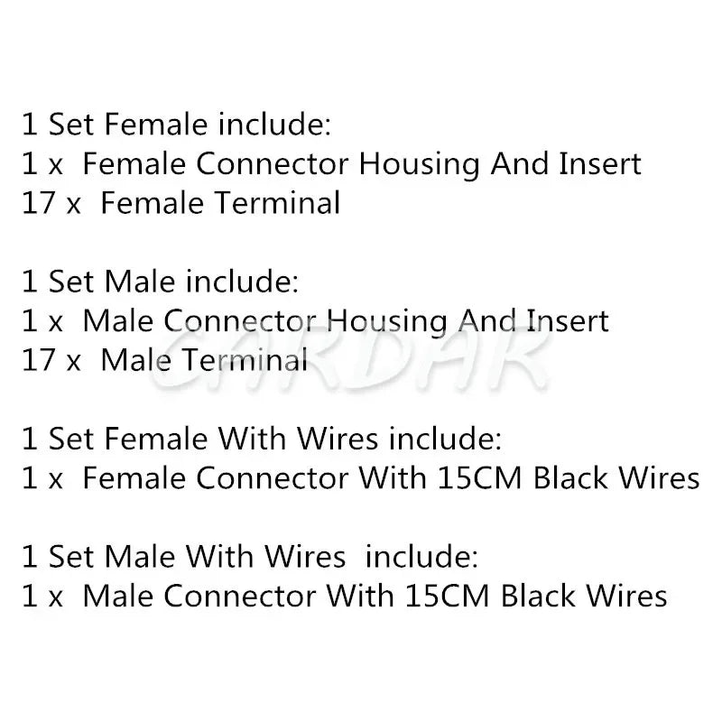 17 Pin 7119-3170 Auto Electrical Connectors Wire Cable Sockets