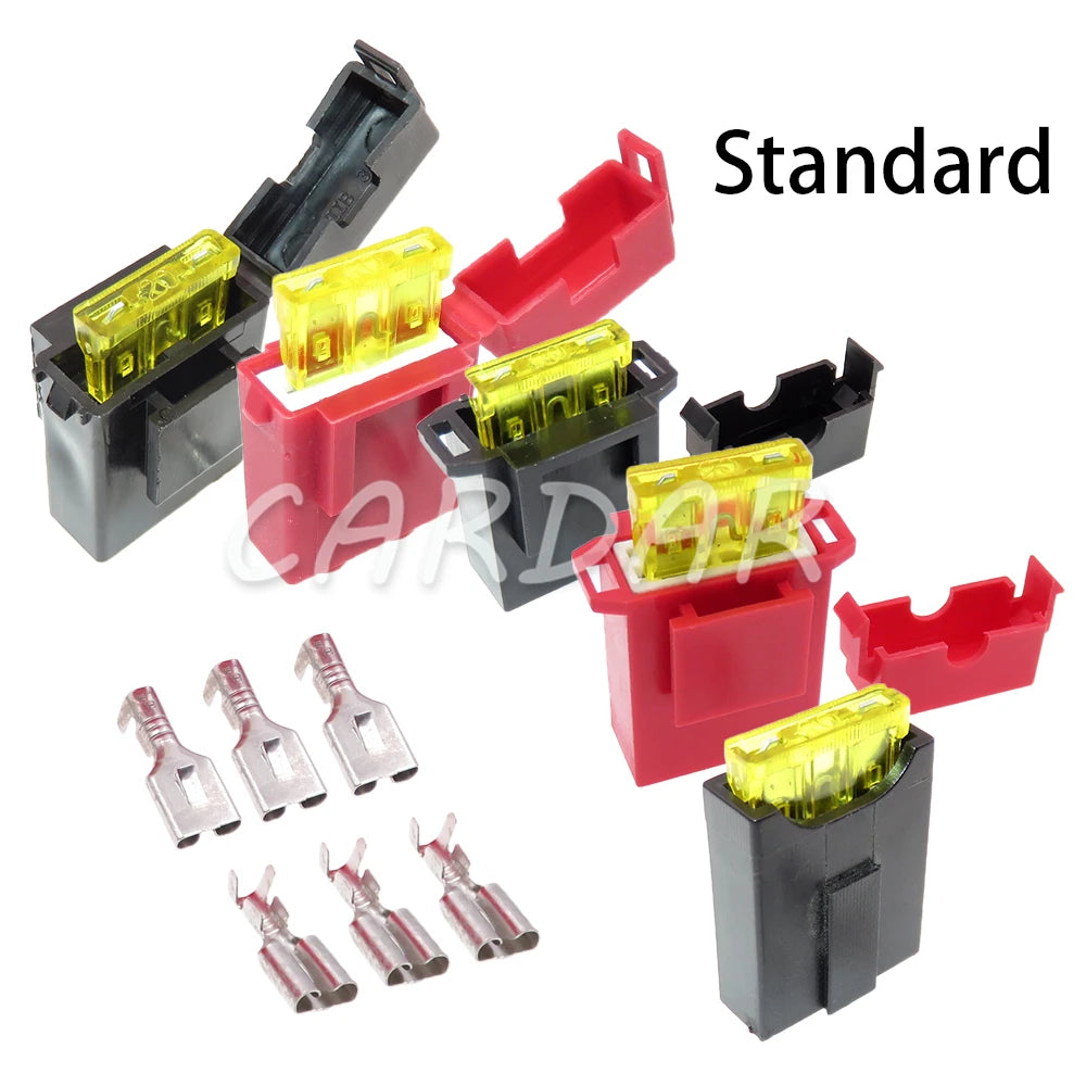 Standard Ceramics Car Insurance Socket Blade Type Medium Fuse Holder with Crimp Terminals Middle Fuse Box