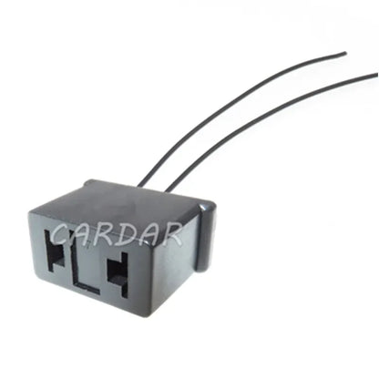 2 Pin 6.3mm Series Black Automotive Connector With Termianls For Car Wiring Harness Socket