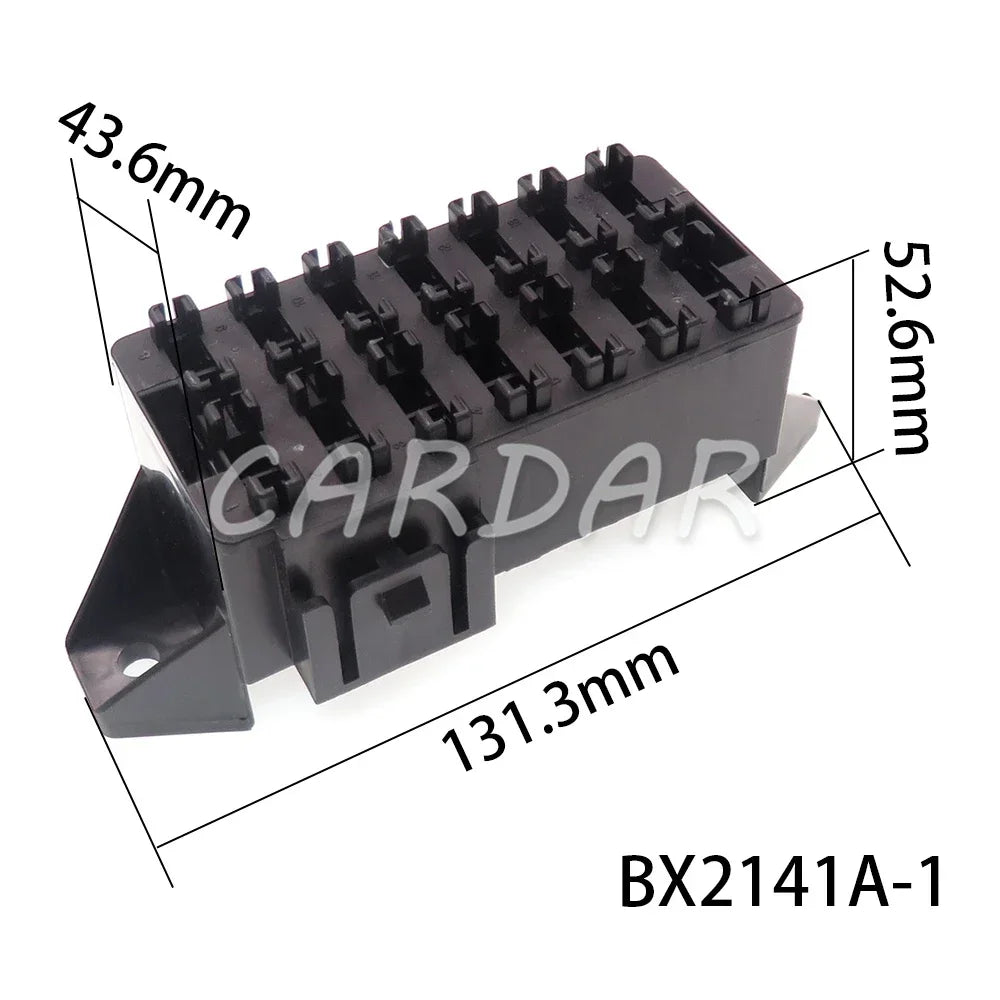 9/10/14 Way Standard Blade Fuse Holder Block Plastic Cover with Terminals for Car Automobile Auto Trike