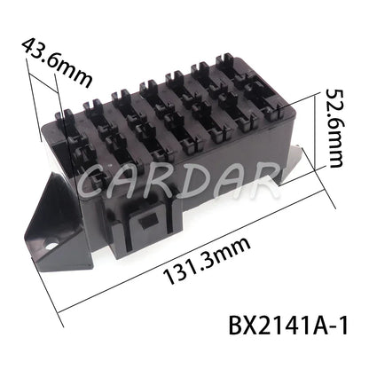9/10/14 Way Standard Blade Fuse Holder Block Plastic Cover with Terminals for Car Automobile Auto Trike