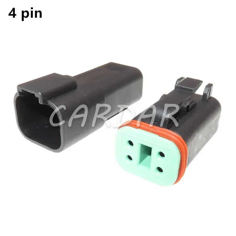 Deutsch DT Black Connector Waterproof Electrical Plug DT06/DT04 2/3/4/6/8 Pin Engine/Gearbox For Car Bus Motor Truck