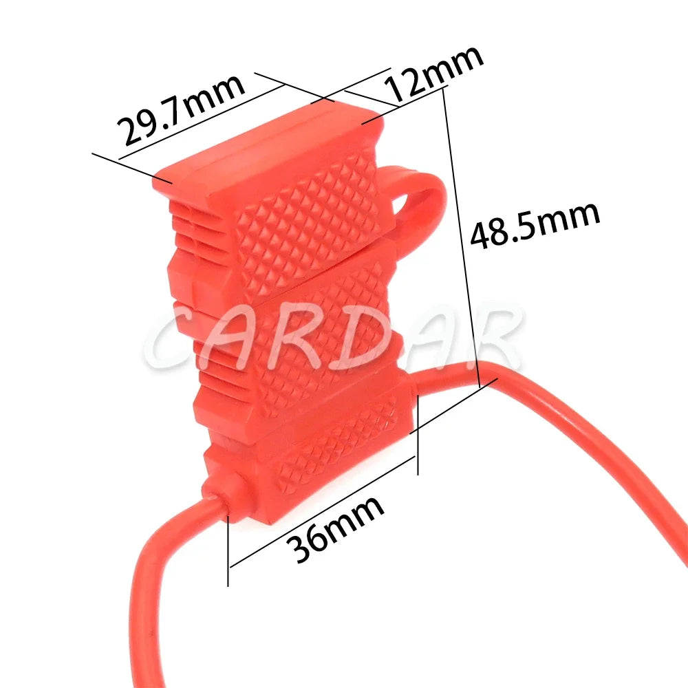 Medium Auto Waterproof In-line Blade Type Fuse Holder 14AWG 17AWG Standard Middle Fuse Box with Cover