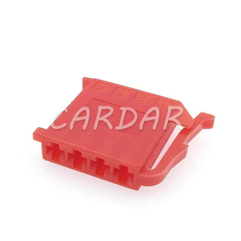Conector de enchufe de cable para coche de 4 pines y 2,8 mm, carcasa roja con pines, accesorios de modificación de automóvil