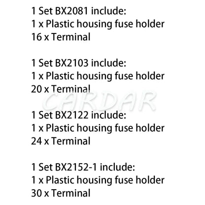 8/10/12/15 Way Standard Automobile Circuit Controller Box with Crimp Terminal Middle Car Blade Fuse Holder