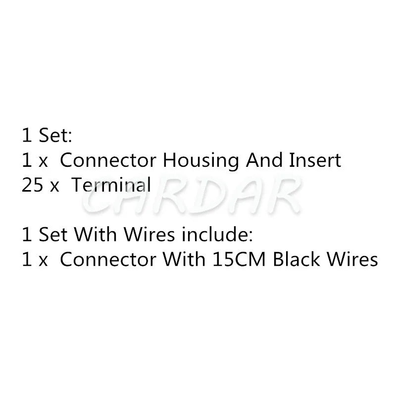 25 Pin Auto Cable Harness Plug Car Plastic Housing Unsealed Hybrid Connector Automobile Wire Socket 179679-6