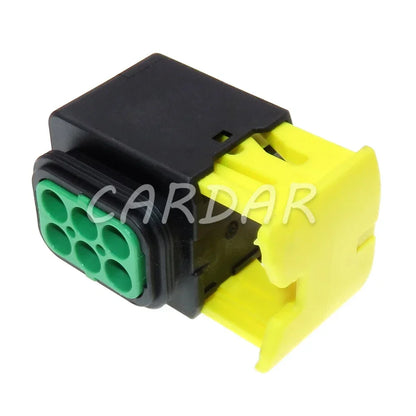 6 Pin 3.5 Series 3-1418437-1 Auto Plastic Housing Socket Green Car Wire Cable Harness Connector